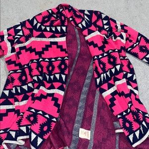 Kids pink and blue cardigan